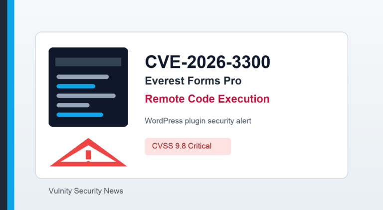Alerta de seguridad WordPress por CVE-2026-3300 en Everest Forms Pro