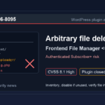 Alerta CVE-2026-8095 en Frontend File Manager