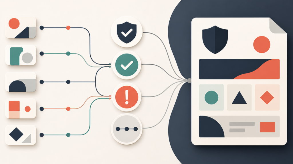 Cinco sitios WordPress convierten señales verificadas, alertas y acciones en un informe de seguridad para cliente.